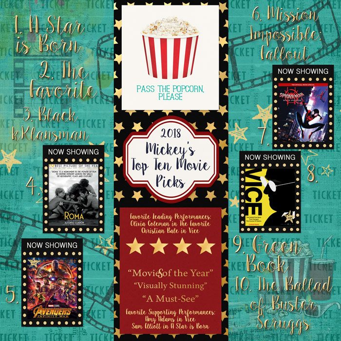 Mickey's 2018 Top 10 Movie Picks