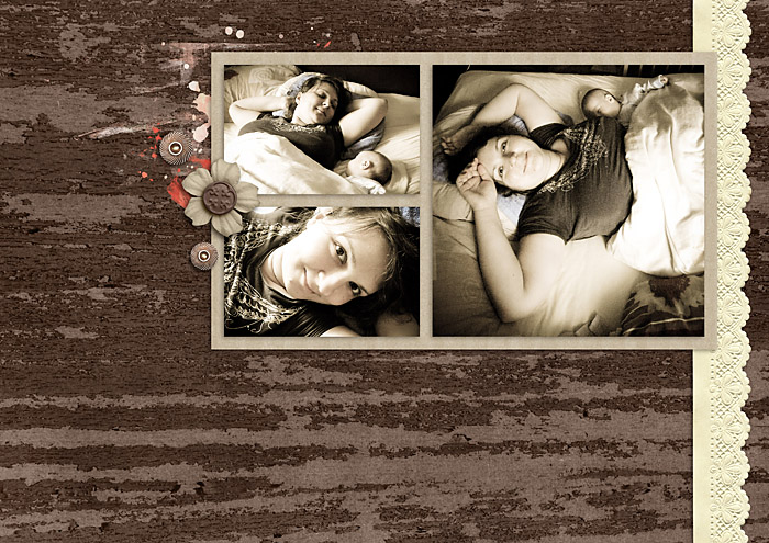 Mom and baby in a bed :)