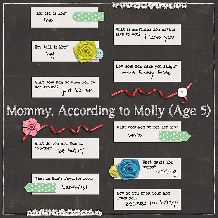 Mommy, According to Molly (Age 5)
