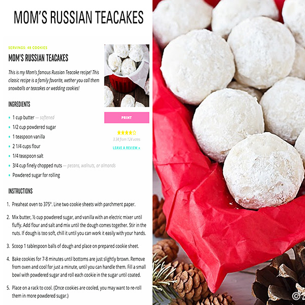 MOM'S RUSSIAN TEACAKES