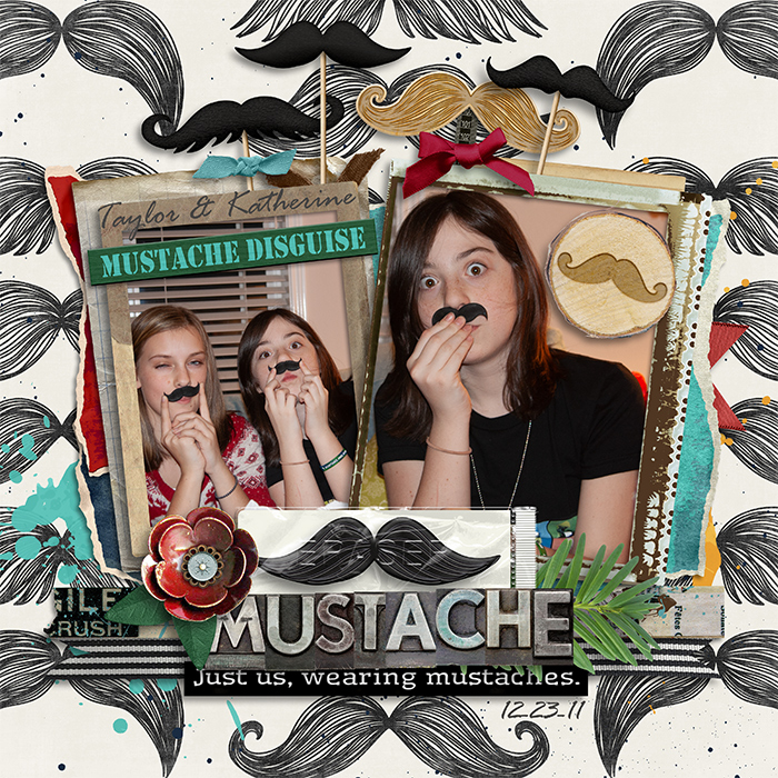 Mustache: rubber eraser style