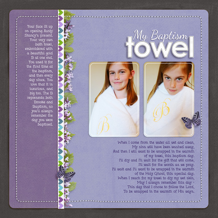 My baptism towel