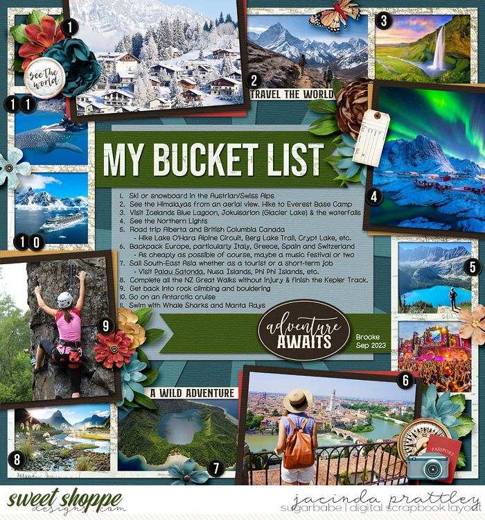 My bucket list