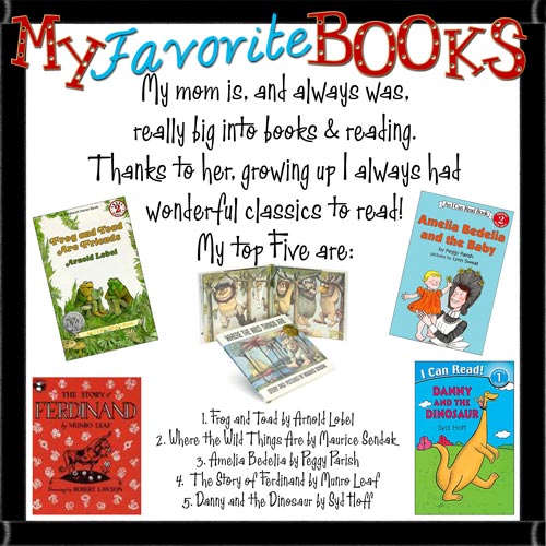 My Favorite Books (back then)