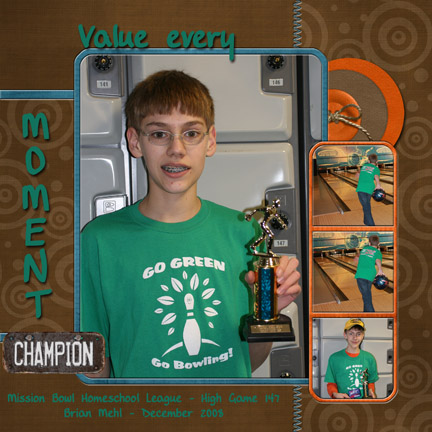 My first bowling trophy