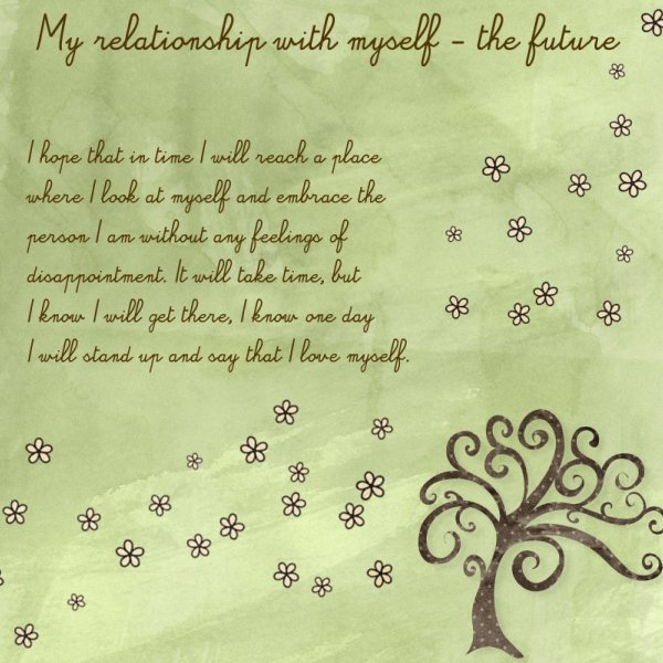 My relationship with myself - the future