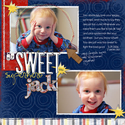 my sweet little superhero Jack