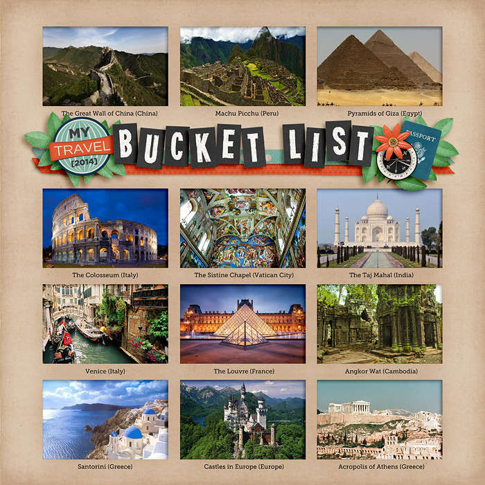 My travel bucket list