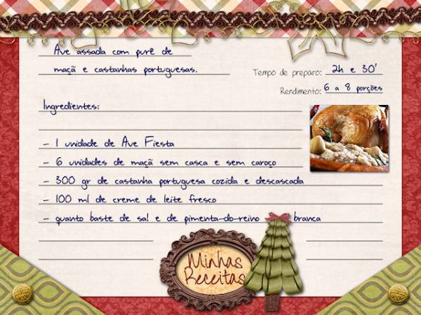 My Xmas Recipe Card - front