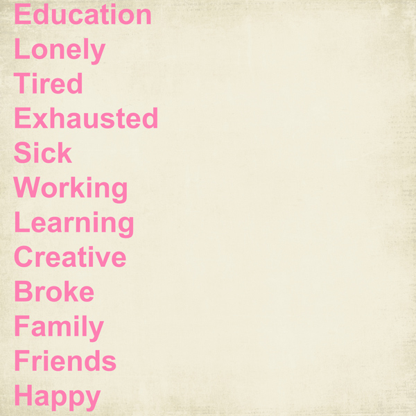 My Year - 12 Words
