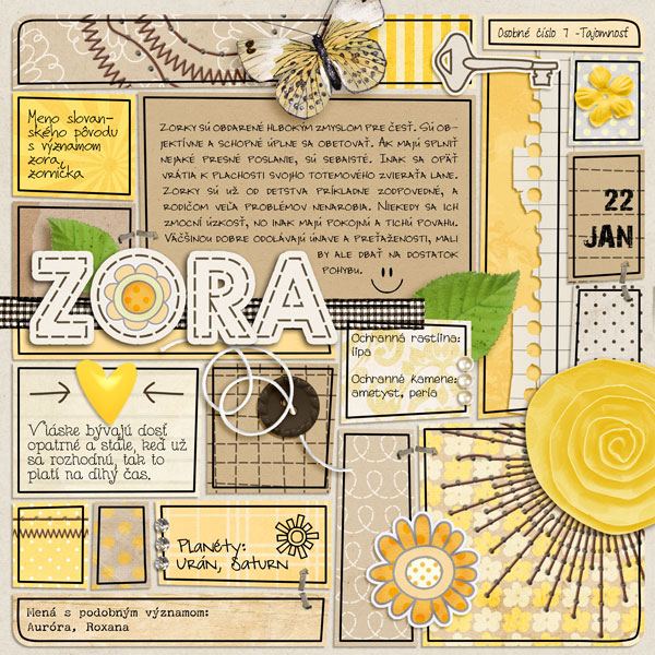 Name day card :: Zora