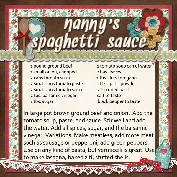 Nanny's Spaghetti Sauce