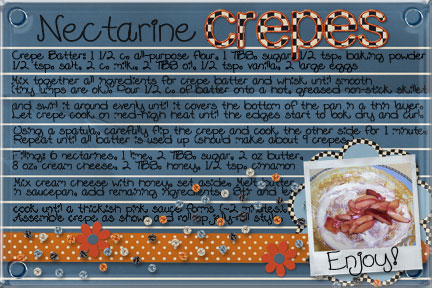 Nectarine Crepes: Recipe Card Freebie