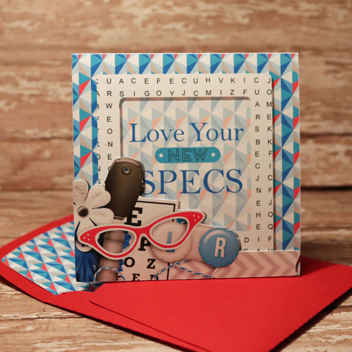 New Glasses card with matching envie
