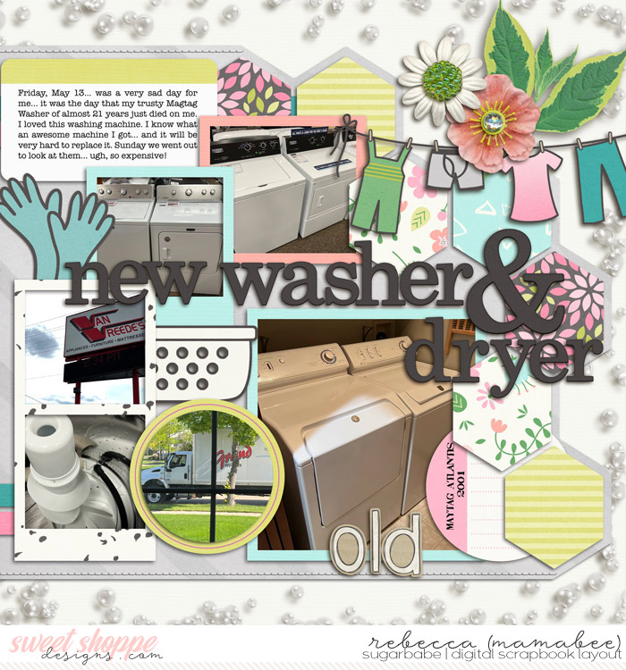 New washer and dryer, right