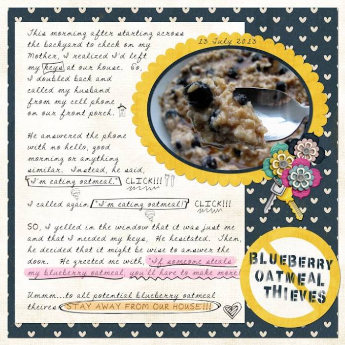No Blueberry Oatmeal Theives