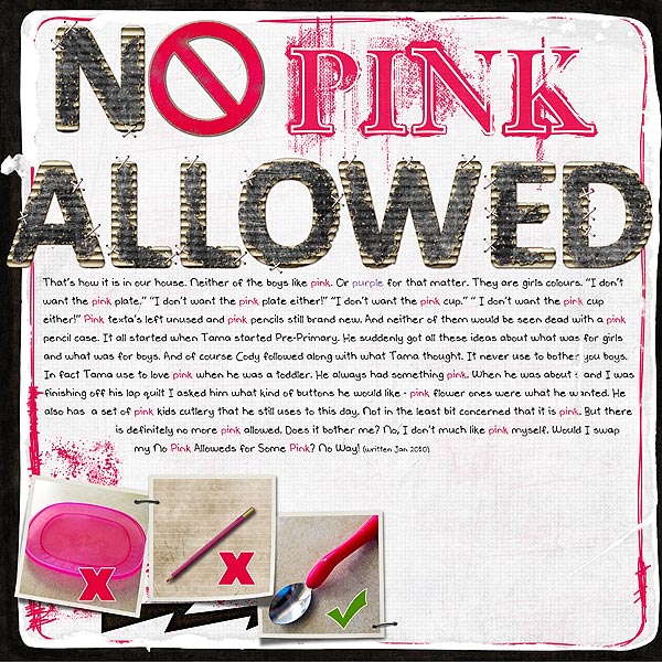 No Pink Allowed