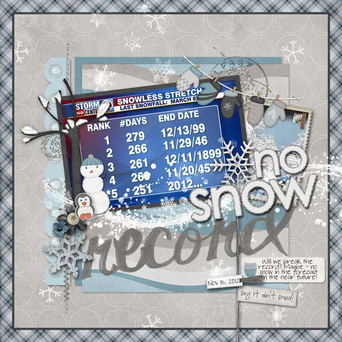 no snow record...