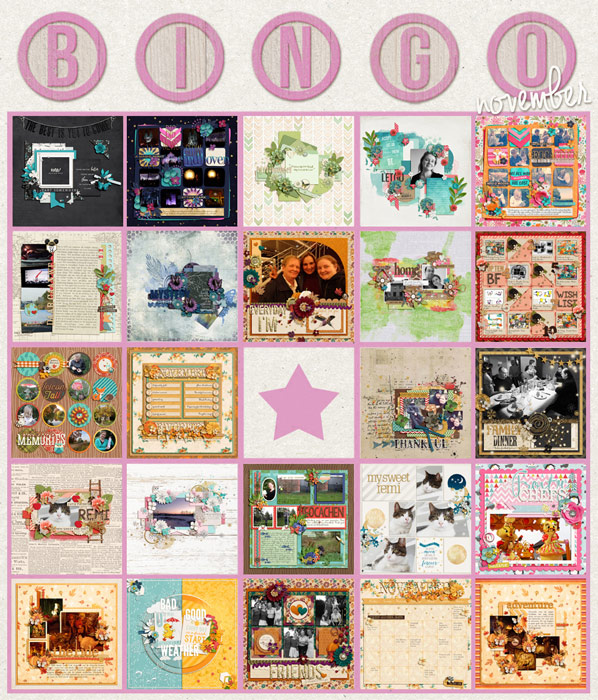 November 2015 Bingo Card