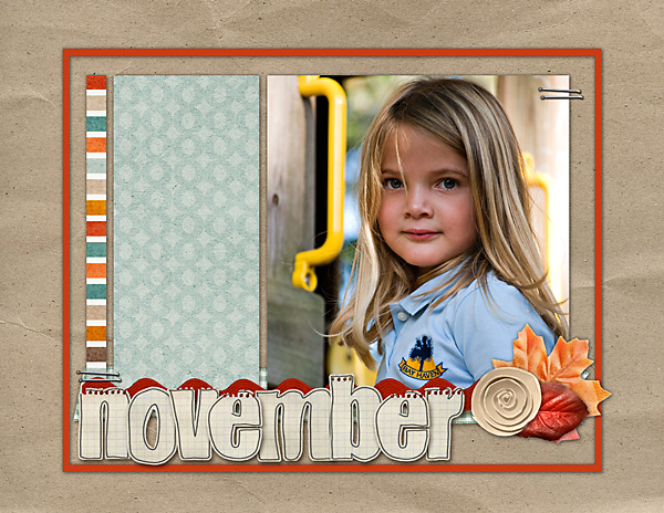 November calendar page