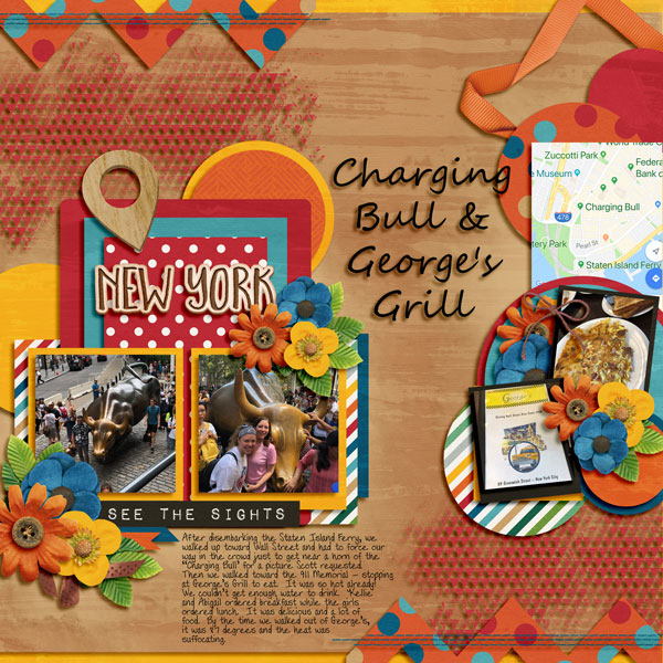 NYC Charging Bull & Georges Grill 072019