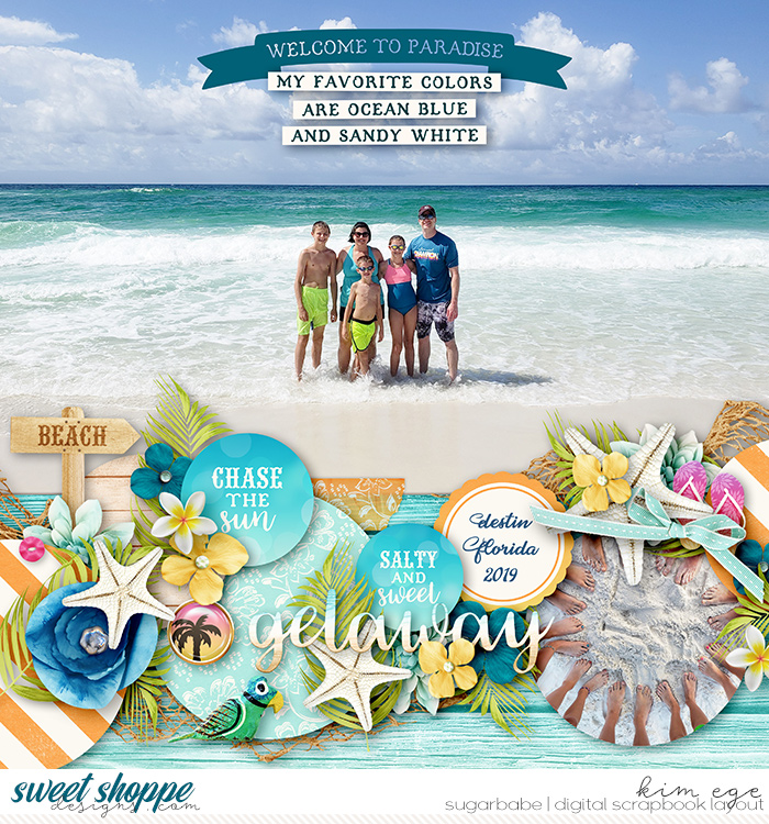 Ocean Blue and Sandy White