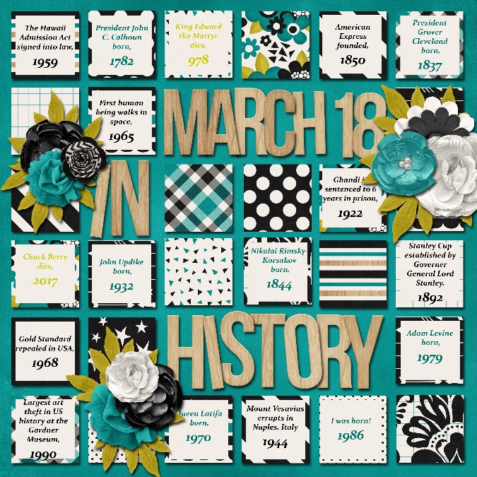 Oct Passport #5: March 18 in History