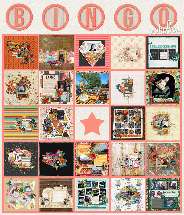 October 2015 Bingo Card