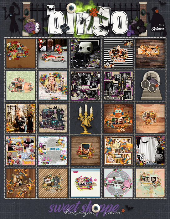 October 2018 Bingo Card
