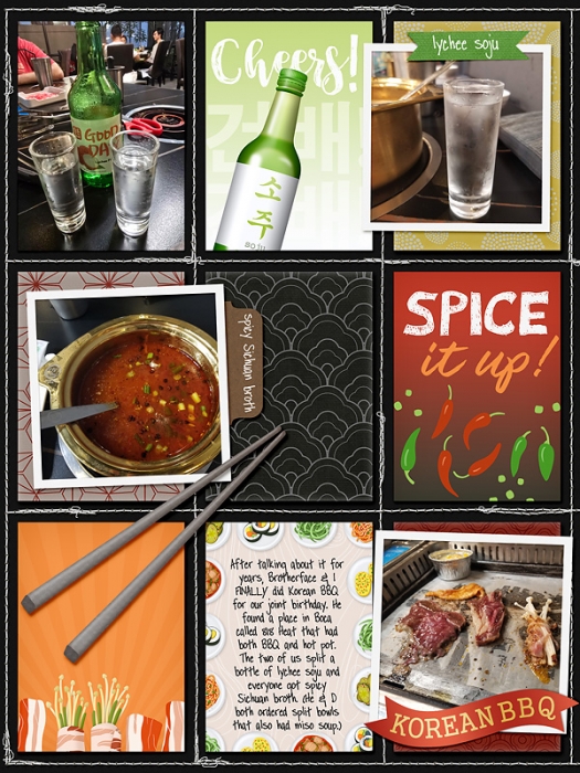 October album - Korean BBQ & hot pot - left