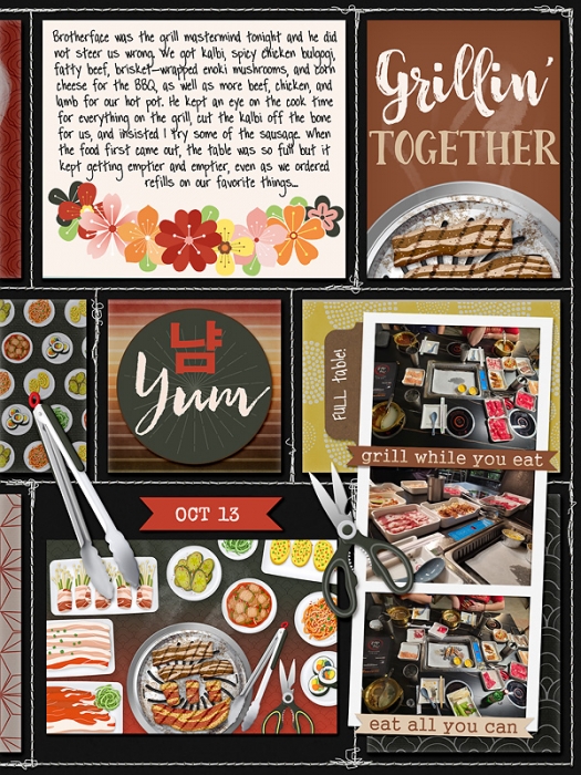 October album - Korean BBQ & hot pot - right
