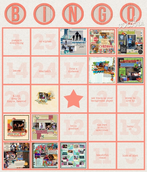 October Bingo Card