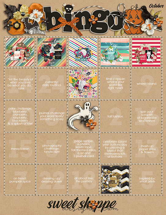 October Bingo Card