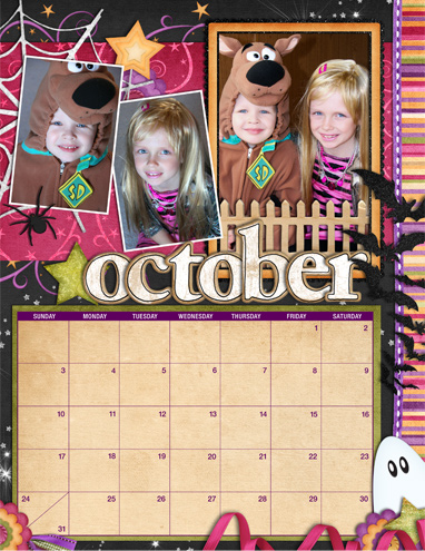 October Calendar Page