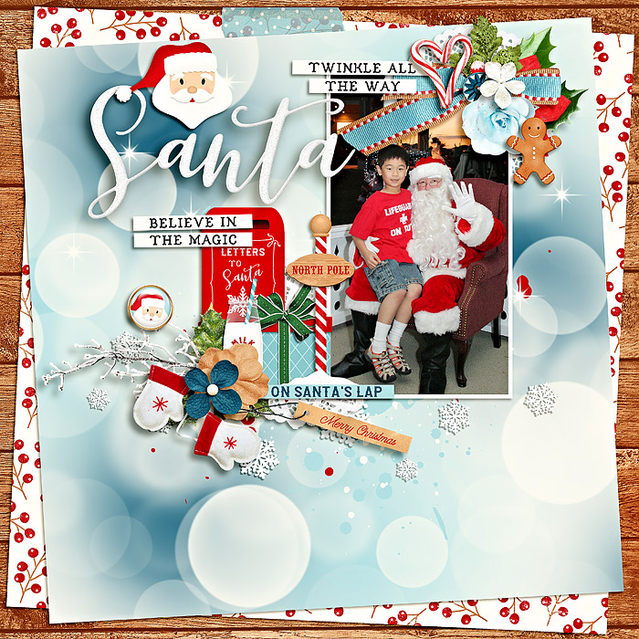 on santa's lap