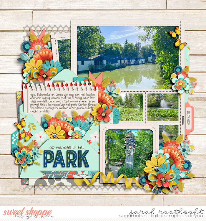 Op wandel in het park