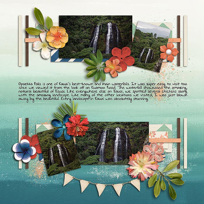Opaekaa Falls (right)