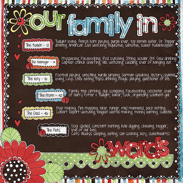Our family in words