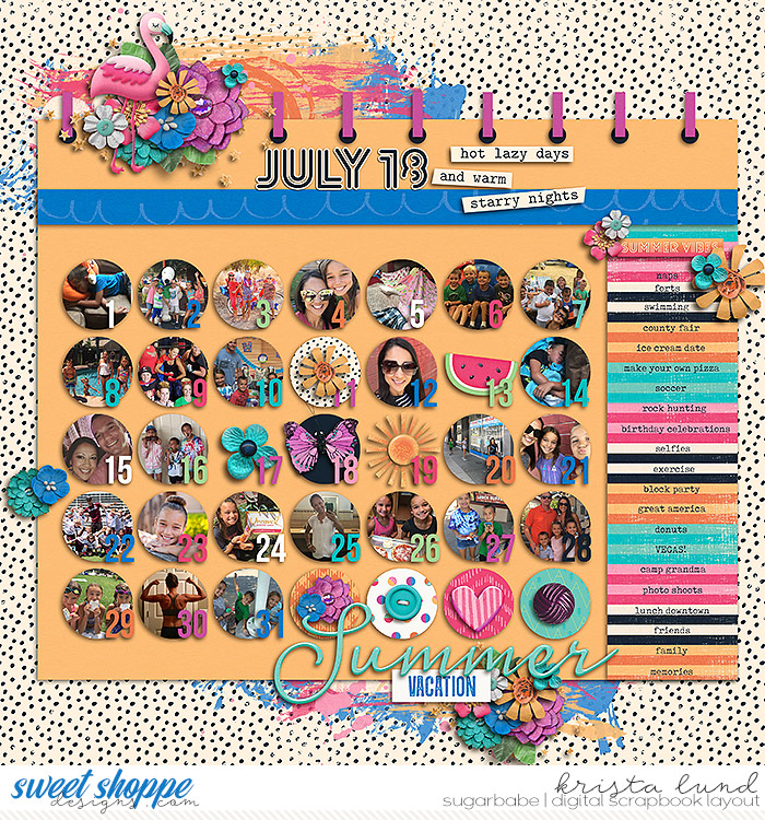 Our Summer Calendar July 2018