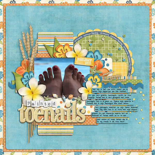Painted toenails