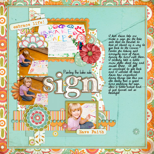 Painting the Bake Sale Sign