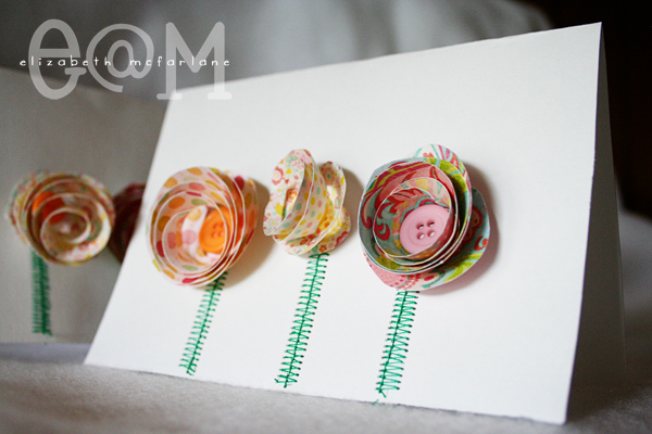 Paper Flowers Mother's Day Cards