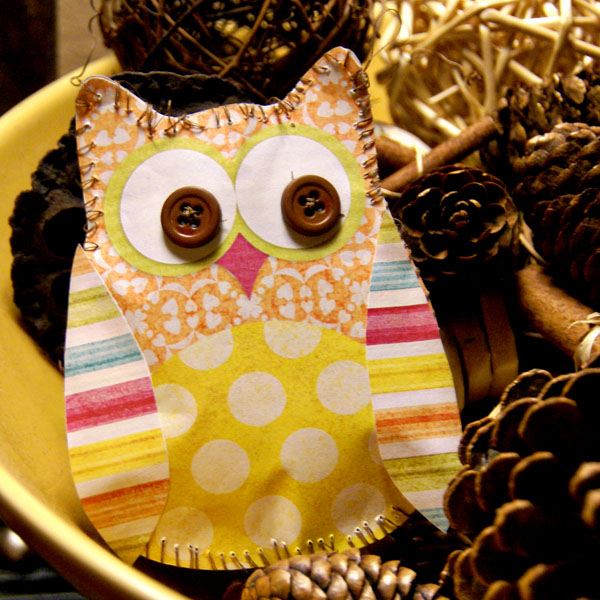 Paper Owl Yellow and Orange