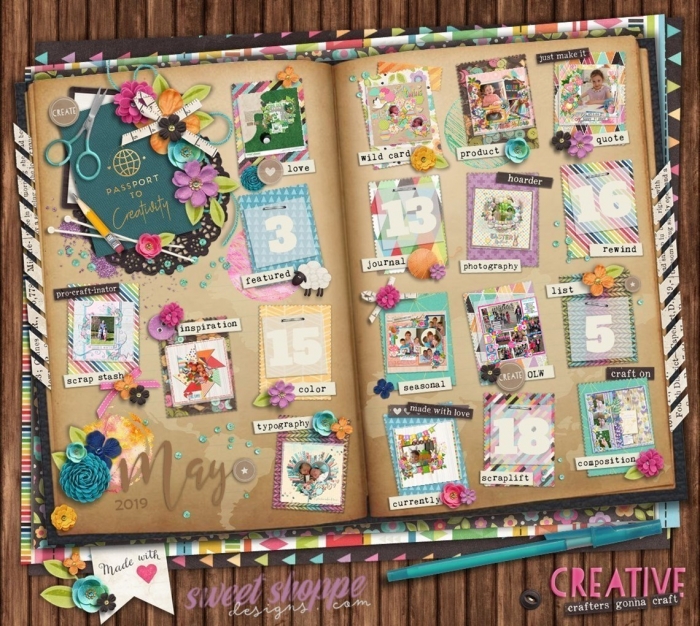 Passport to Sweet Stuff Challenges May Card