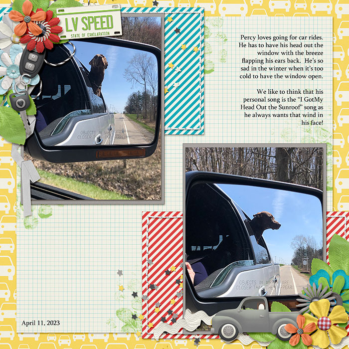 percy in the truck
