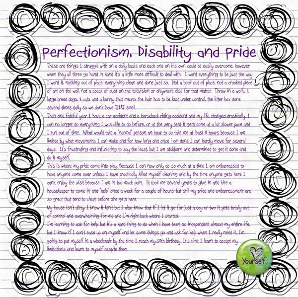 Perfectionism, Disability and Pride