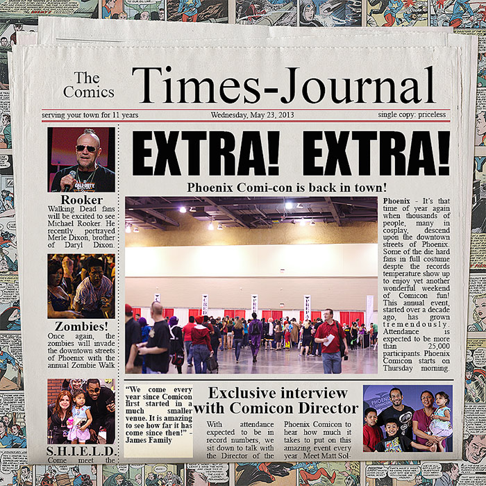 Phoenix Comicon front page