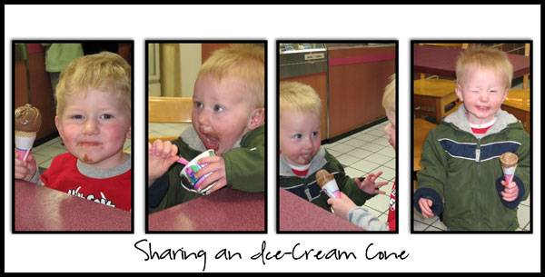 Photo Sequence ~ Sharing Ice-Cream