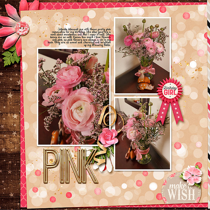 Pink birthday flowers