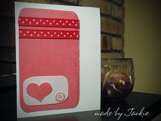 Pink Hearts & Ribbon Card